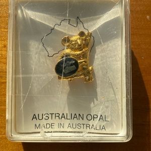 Koala bear holding Australian opal